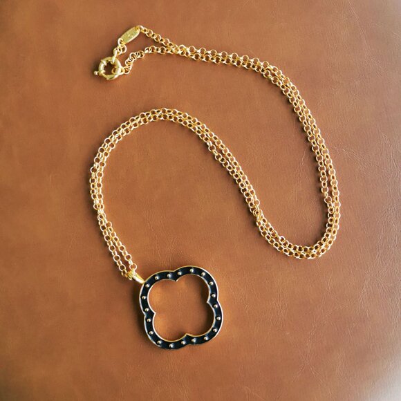 Julie Vos SoHo Gold Statement Pendant Necklace - Picture 5 of 6